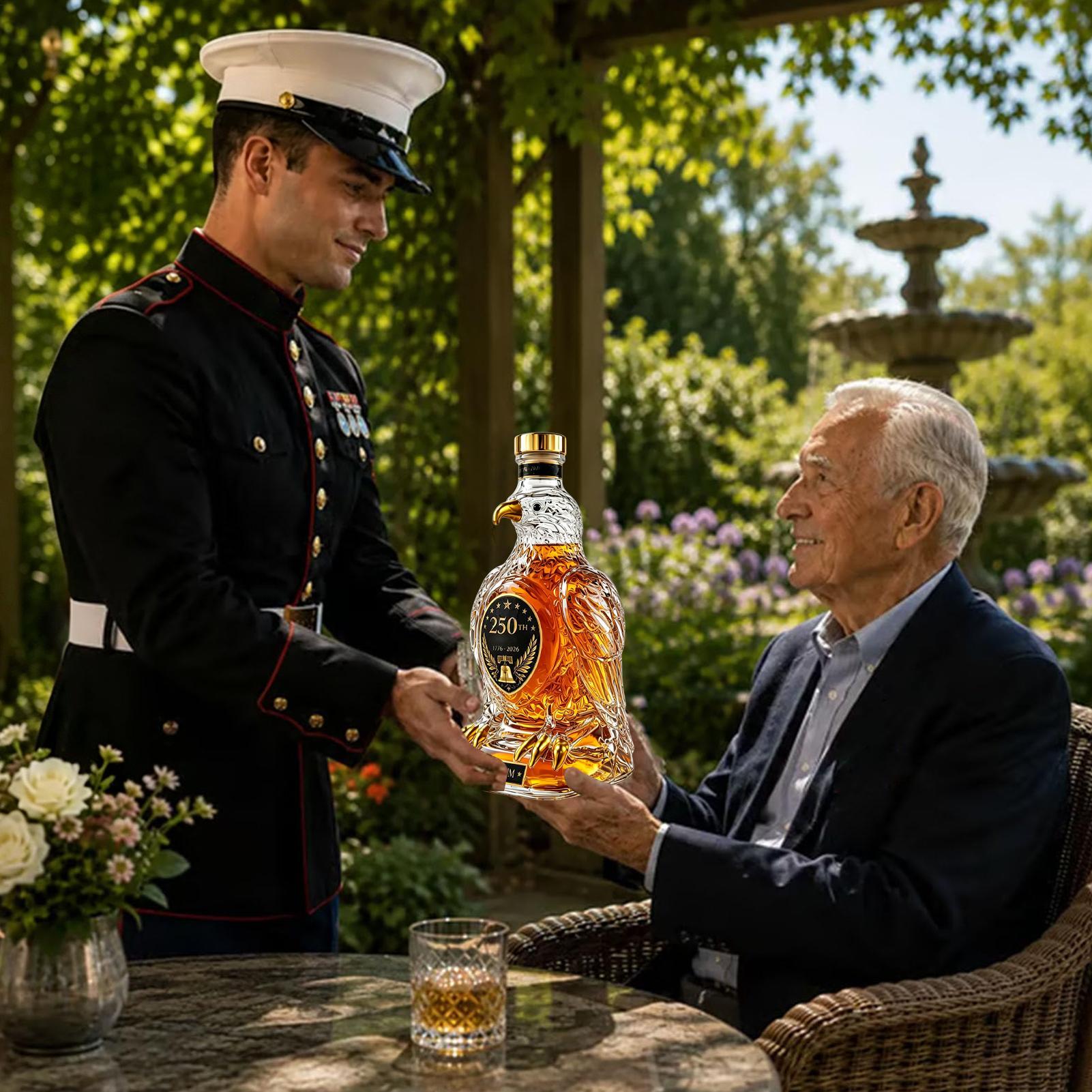 Glass Decanter Whiskey - อเมริกันอีเกิล 250th Anniversary Commemorative Bottle ขวดแก้วคริสตัลสำหรับใส่ไวน์
