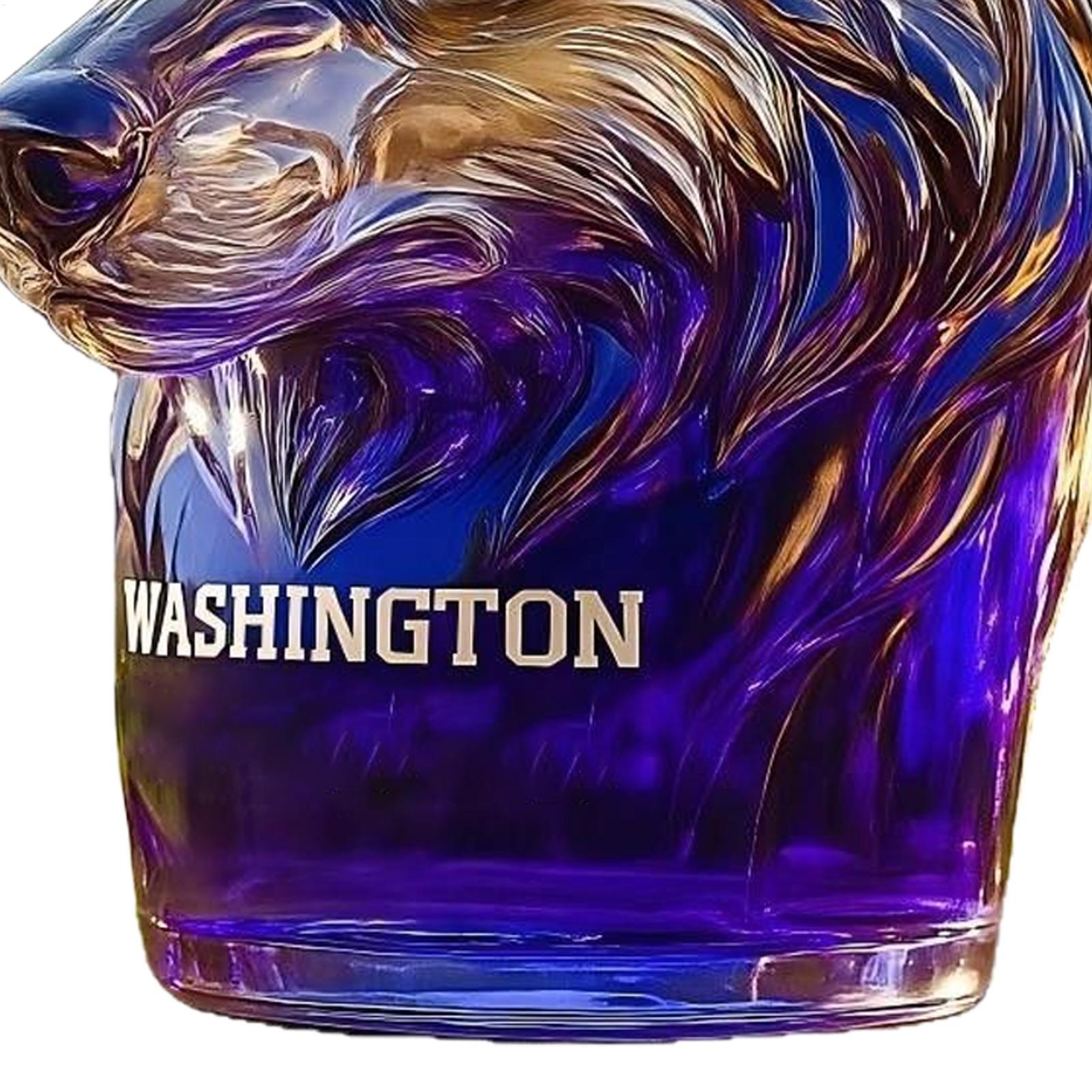 Glass Decanter Whiskey - ขวดไวน์แก้วกันรั่ว ที่จ่ายแอลกอฮอล์รูปหัวสุนัข ของตกแต่งรูปปั้น ขวดเหล้าวิสกี้สำหรับเบอร์เบิน วอดก้า เตกีลา