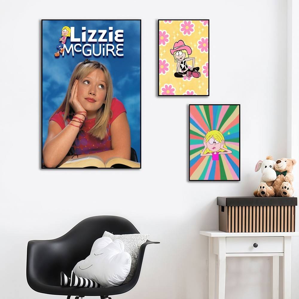 Luxury Lifestyle Wallpaper - สติกเกอร์โปสเตอร์แฟชั่นระดับไฮเอนด์ TV L-Lizzie McGuire สำหรับตกแต่งห้องนั่งเล่น ทางเข้าบ้าน