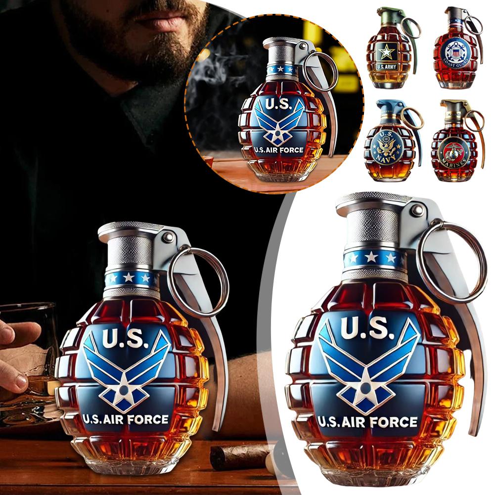 Glass Decanter Whiskey - ขวดเหล้าวิสกี้ขวดแก้ว Borosilicate สูง Grenade รูปร่าง Airtight