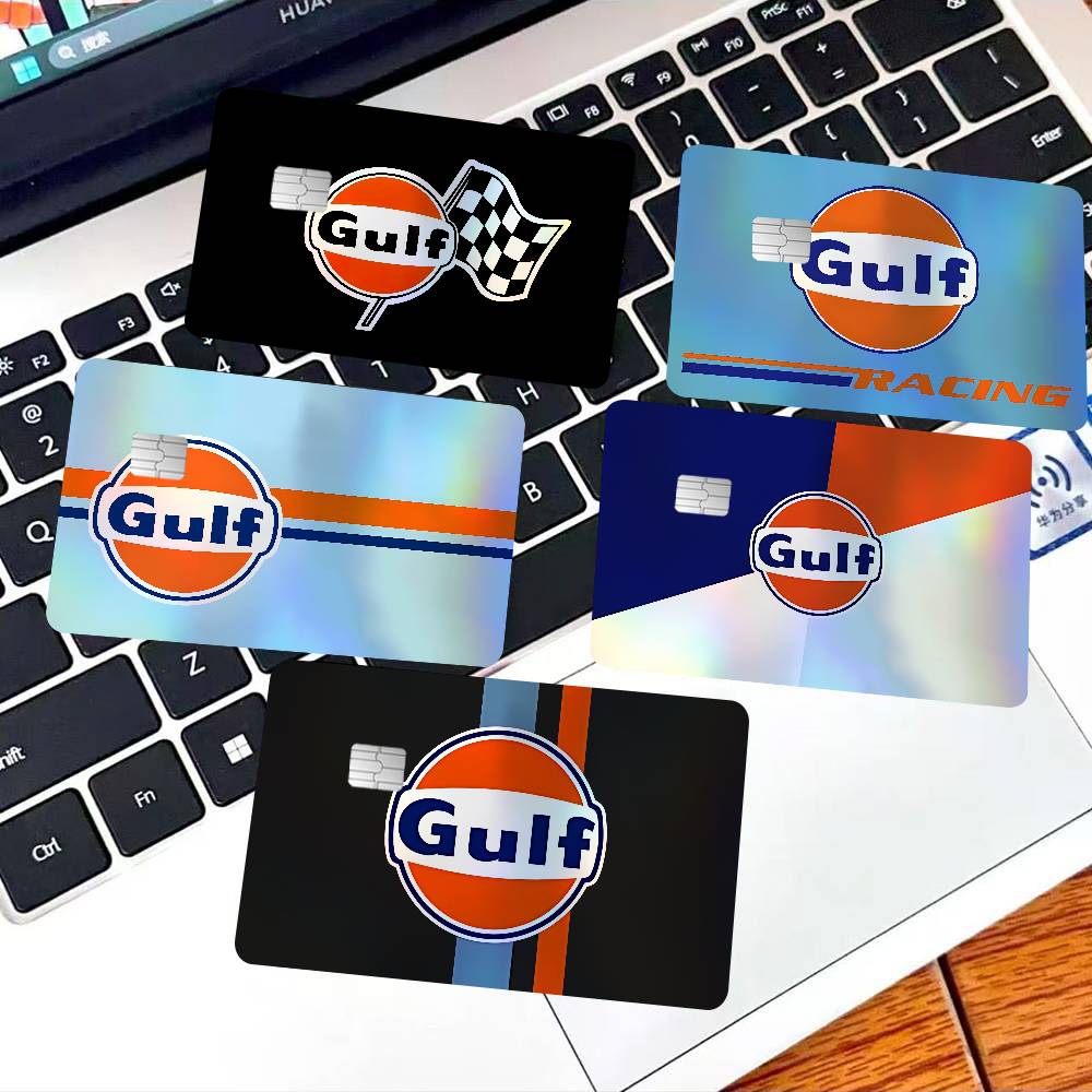 Luxury Lifestyle Wallpaper - โลโก้รถแข่ง G-Gulf สติ๊กเกอร์ติดบัตรธนาคารแบบเลเซอร์สุดหรู สะท้อนแสงสวยงาม ตกแต่งบัตร DIY