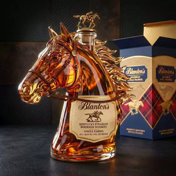 Glass Decanter Whiskey - ขวดเหล้ารูปม้าขนาด 350 มล. ขวดวิสกี้แก้วดีไซน์สร้างสรรค์ ของตกแต่งบาร์ที่บ้าน ของสะสม