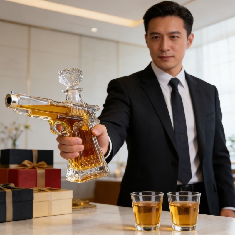 ขวดแก้วทรงปืน Sandhawk สำหรับใ - Glass Decanter Whiskey บทวิจารณ์และราคา