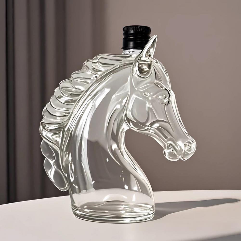 ขวดวิสกี้แกะสลัก Horse Head Sh - Glass Decanter Whiskey บทวิจารณ์และราคา