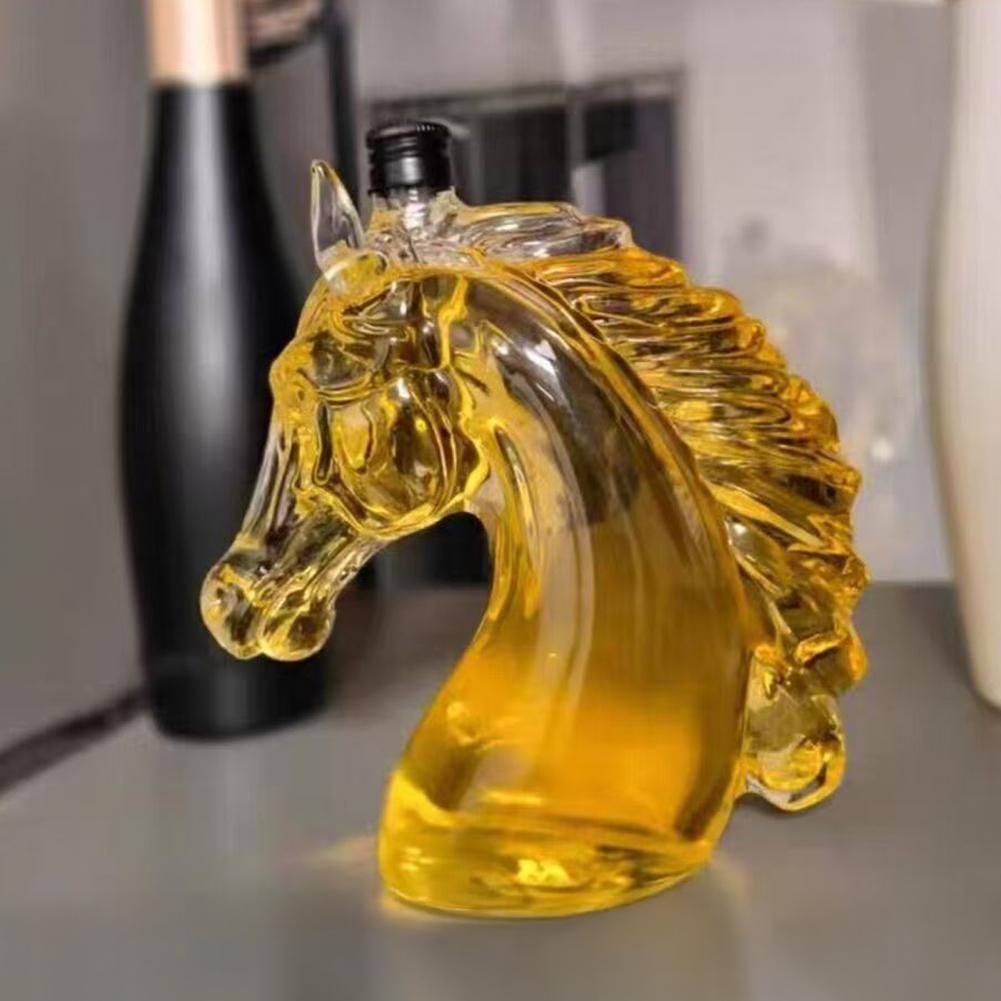 ขวดวิสกี้แกะสลัก Horse Head Sh - Glass Decanter Whiskey บทวิจารณ์และราคา