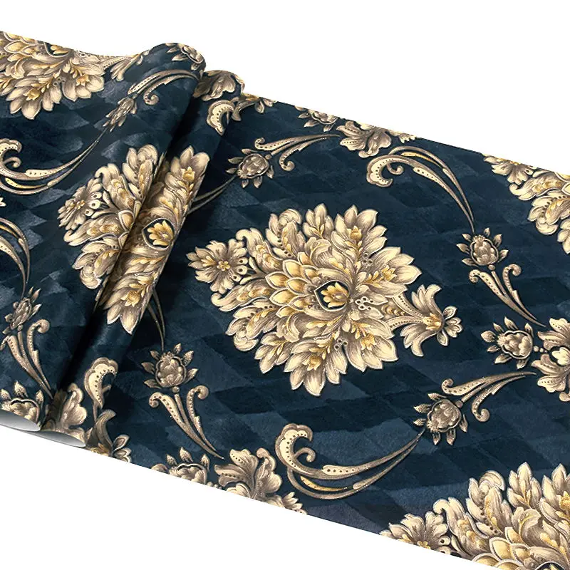 วอลเปเปอร์ลายดามัสก์สีน้ำเงินส - Luxury Lifestyle Wallpaper บทวิจารณ์และราคา