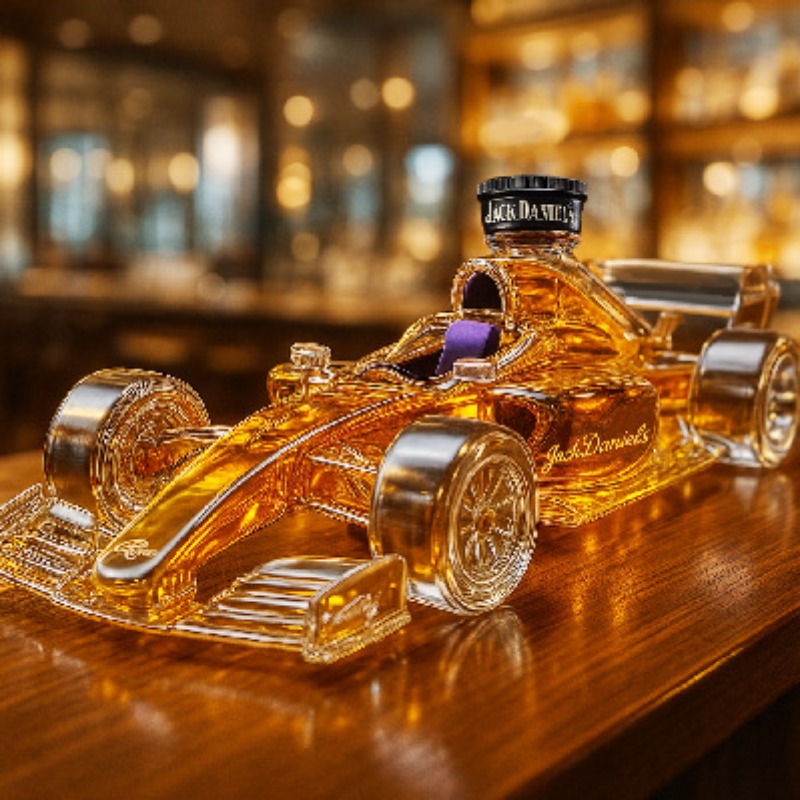 ขวดเหล้าวิสกี้รูปทรงรถแข่ง ดีไ - Glass Decanter Whiskey บทวิจารณ์และราคา
