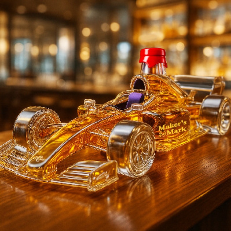 ขวดเหล้าวิสกี้รูปทรงรถแข่ง ดีไ - Glass Decanter Whiskey บทวิจารณ์และราคา