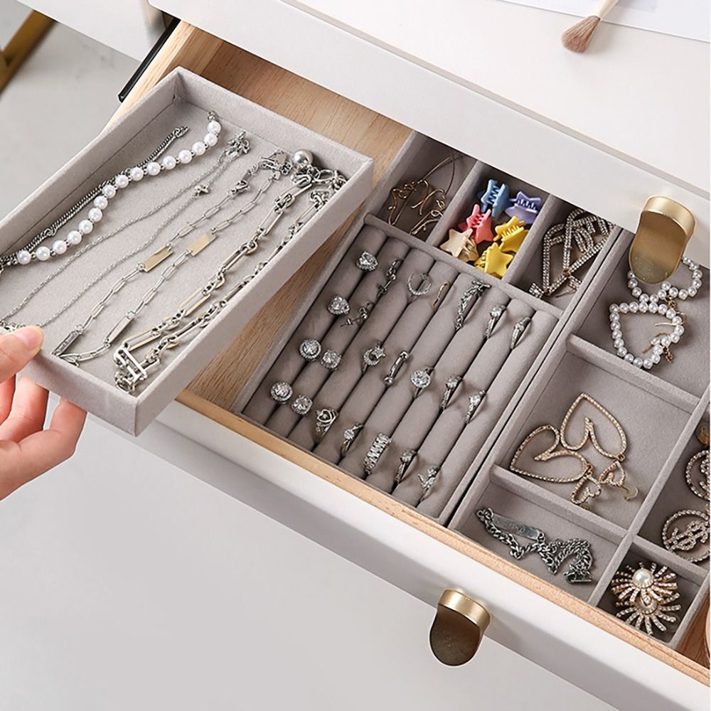 กล่องจัดระเบียบแบบซ้อนได้ กล่อ - Velvet Jewelry Box บทวิจารณ์และราคา