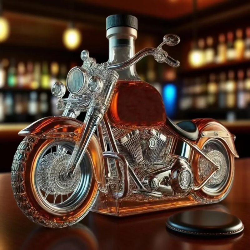 ขวดเหล้าวิสกี้สไตล์มอเตอร์ไซค์ - Glass Decanter Whiskey บทวิจารณ์และราคา