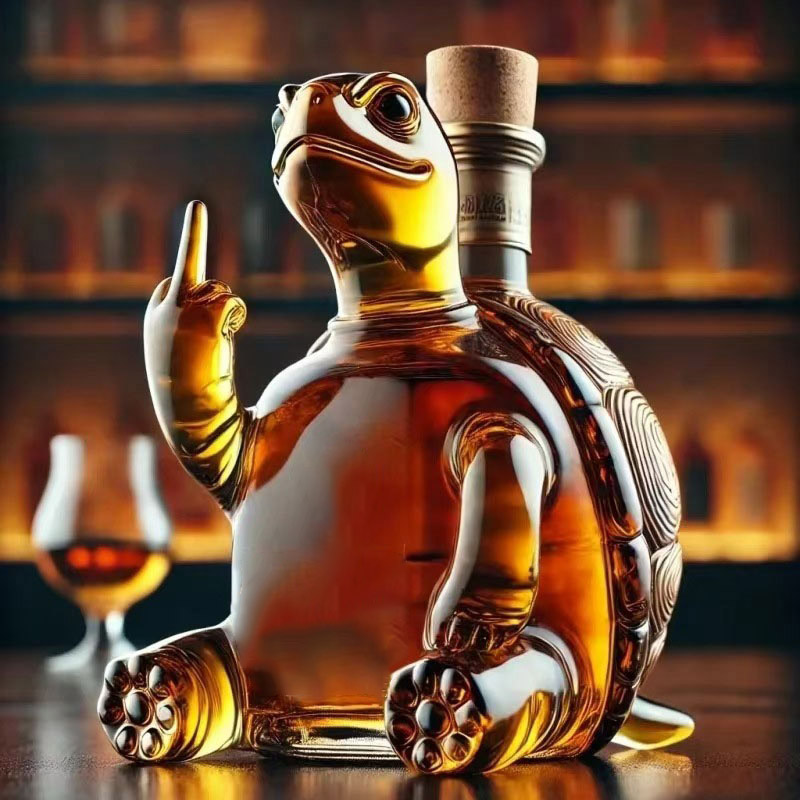 ตลก French Bulldog ขวดวิสกี้นิ - Glass Decanter Whiskey บทวิจารณ์และราคา