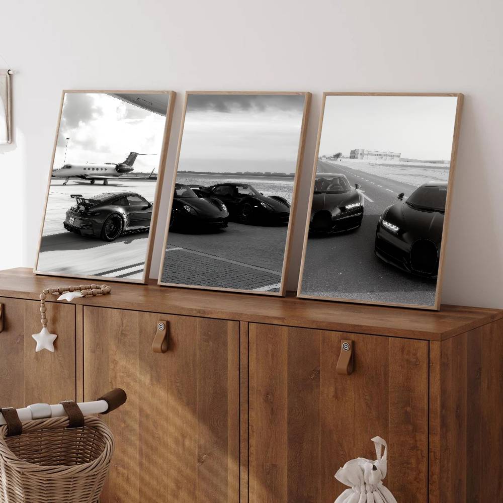 รถสปอร์ตสีดำสุดหรู ภาพพิมพ์และ - Luxury Lifestyle Wallpaper บทวิจารณ์และราคา