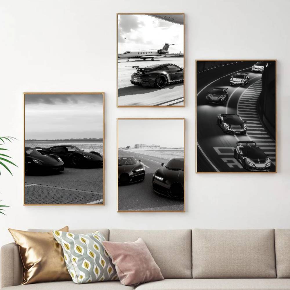 รถสปอร์ตสีดำสุดหรู ภาพพิมพ์และ - Luxury Lifestyle Wallpaper บทวิจารณ์และราคา