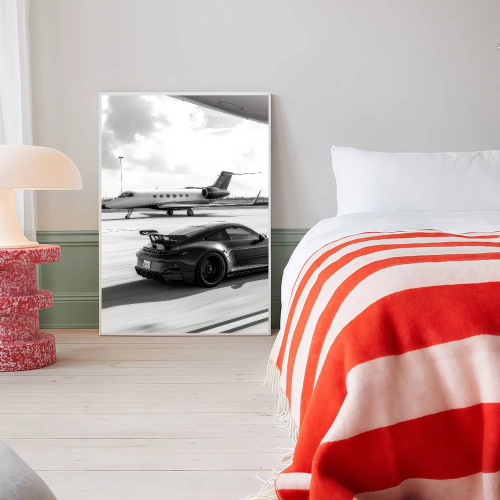 รถสปอร์ตสีดำสุดหรู ภาพพิมพ์และ - Luxury Lifestyle Wallpaper บทวิจารณ์และราคา
