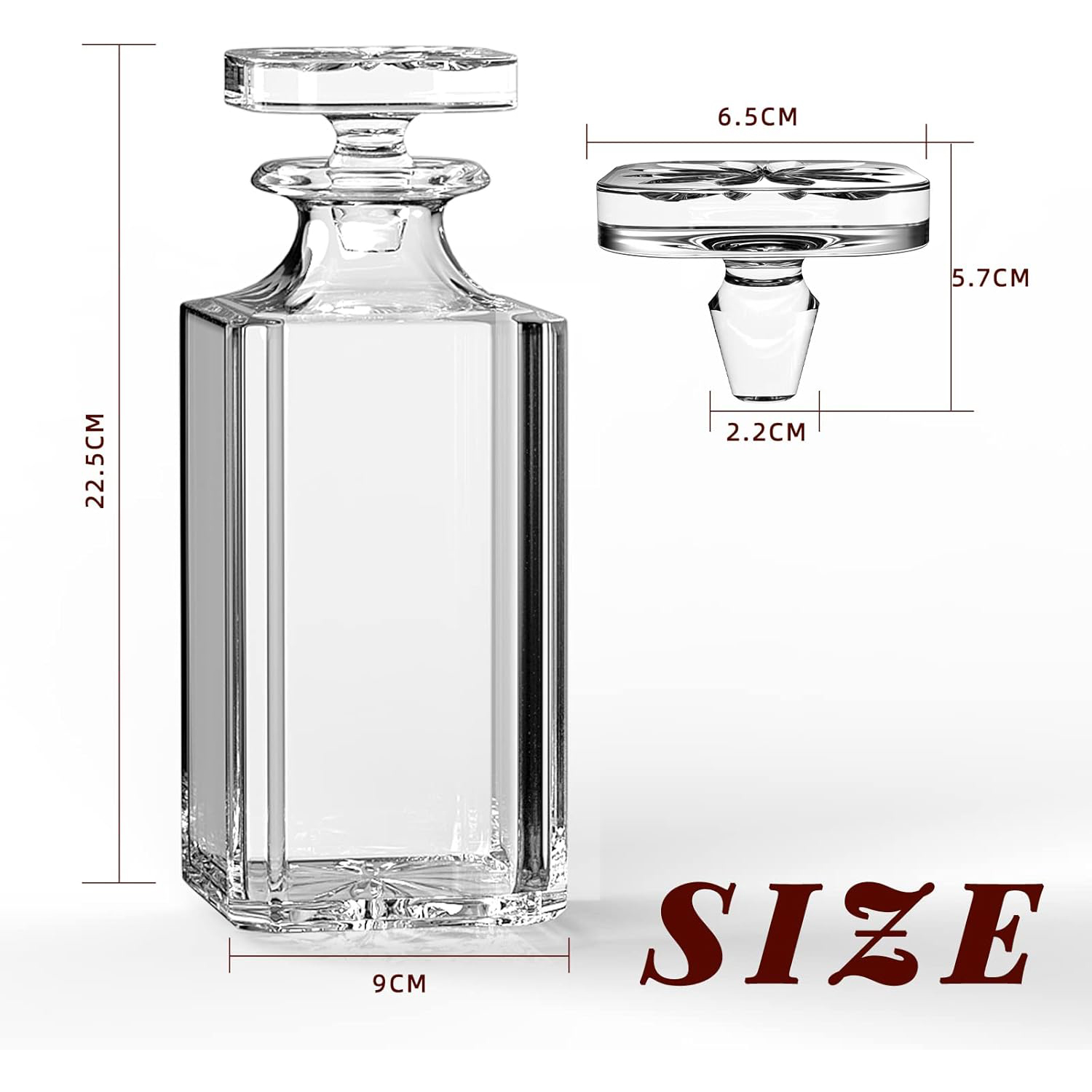 ขวดเหล้าแก้ว - ขวดเหล้าวิสกี้ส - Glass Decanter Whiskey บทวิจารณ์และราคา